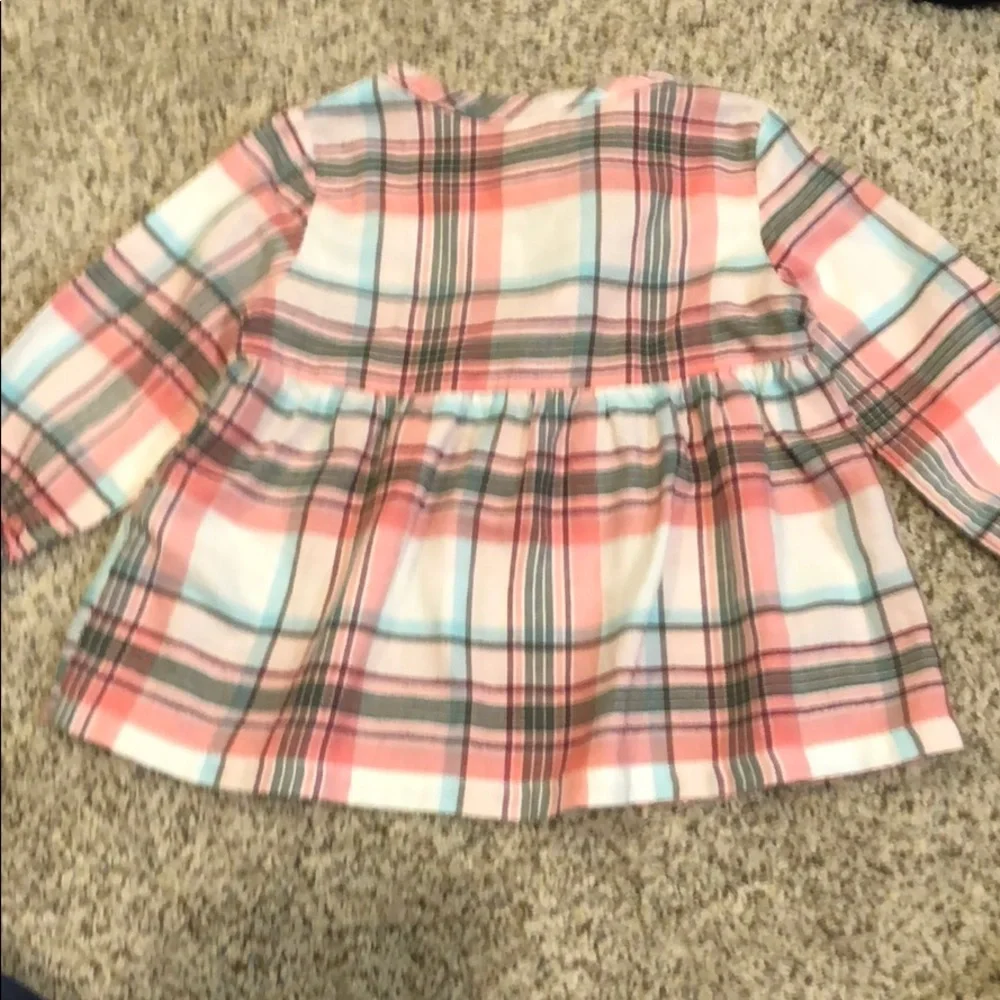 Carter’s 6 month plaid top NWOT
